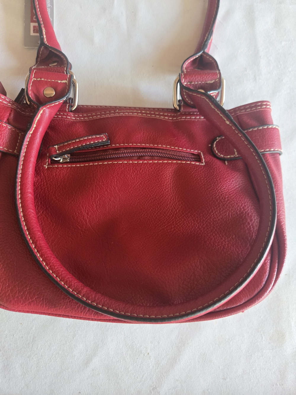 Rosetti Crimson Leatherette Handbag Bag - Picture 6 of 16